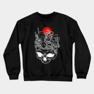 Kawaii Japanese Anime Skeleton Ramen Halloween Crewneck Sweatshirt